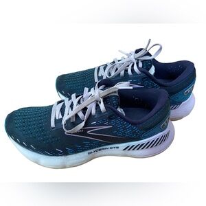 Brooks Glycerin GTS 20 Teal and White Sneakers